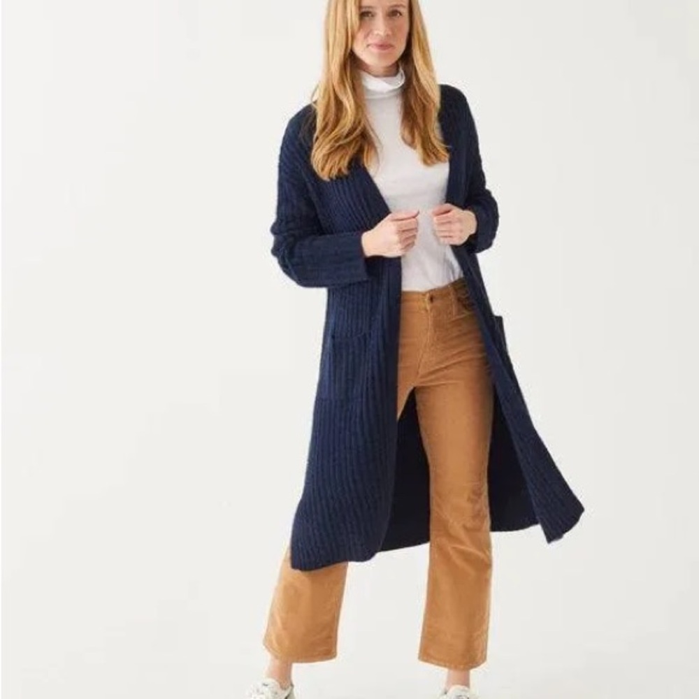 MERSEA Chalet blue ribbed duster cardigan size S/M